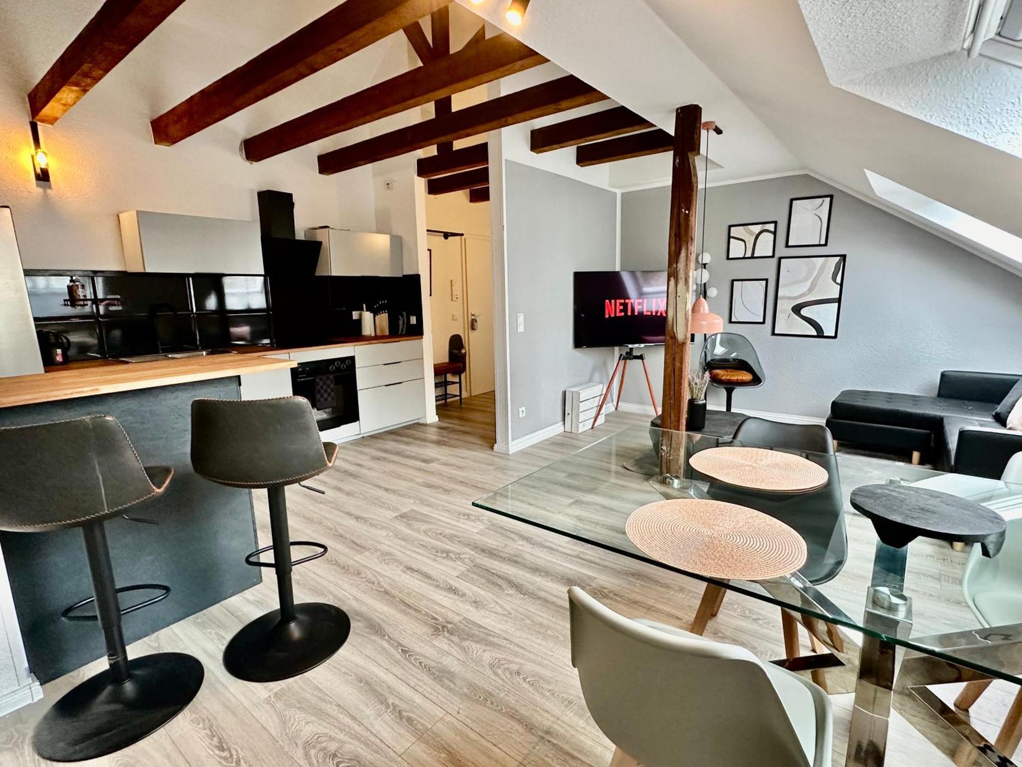 Stilvoll Im Zentrum Balken Loft Daire Bochum Dış mekan fotoğraf